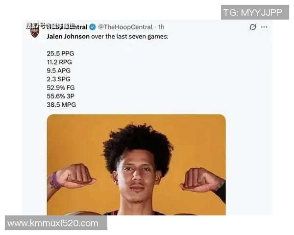 杰伦-约翰逊爆发！近五场场均三双 命中率高效
